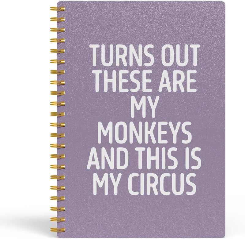 EKGJW Funny Notebooks for Work,Purple Aesthetic Journal, Funny Boss Day Gifts, Boss Gifts for Men Women, Funny Gifts for Boss, Boss Office Decor, Spiral Notebook 5.5x8.3 Inch - Image 1